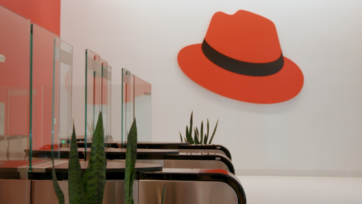 The main lobby at Red Hat.