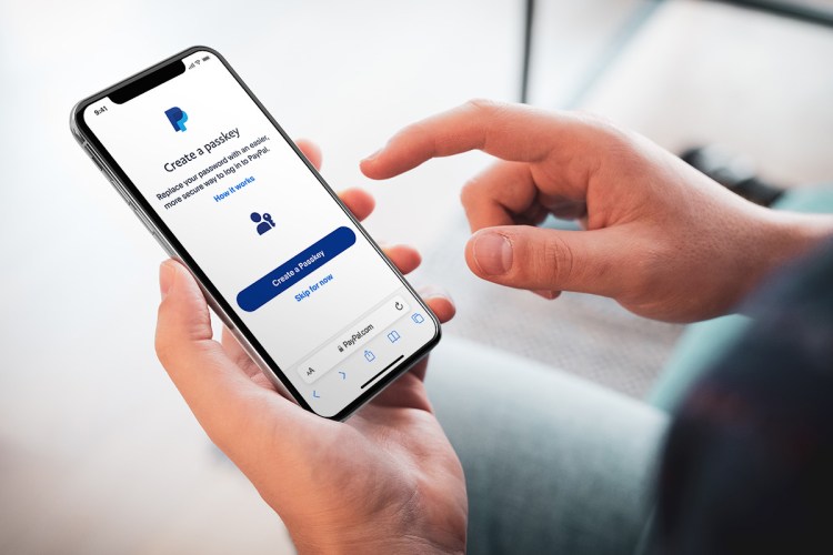 paypal passkeys mobile app