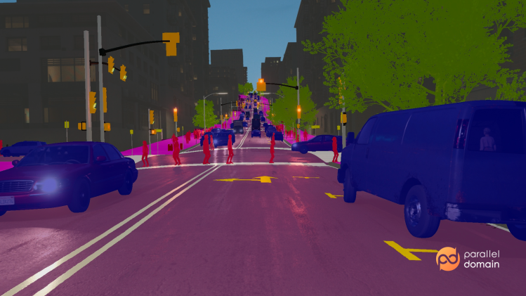 A sample of Parallel Domain’s synthetic data showing a map view of its virtual world capabilities.