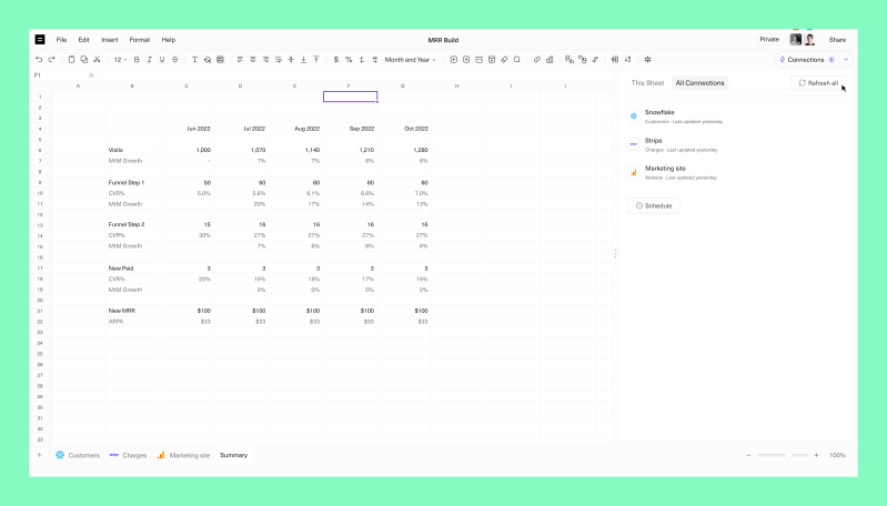 Equals spreadsheet