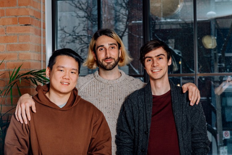 Cohere cofounders Ivan Zhang, Aidan Gomez and Nick Frosst