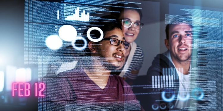 Data team concept with Feb 12 date