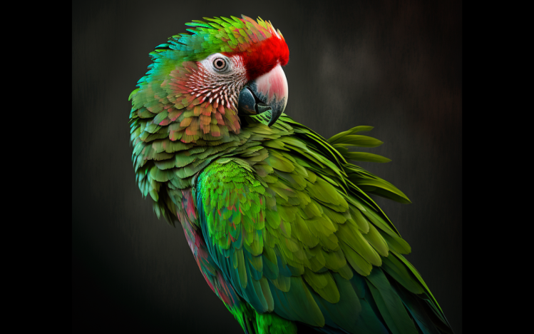 Image of parrot by Midjourney