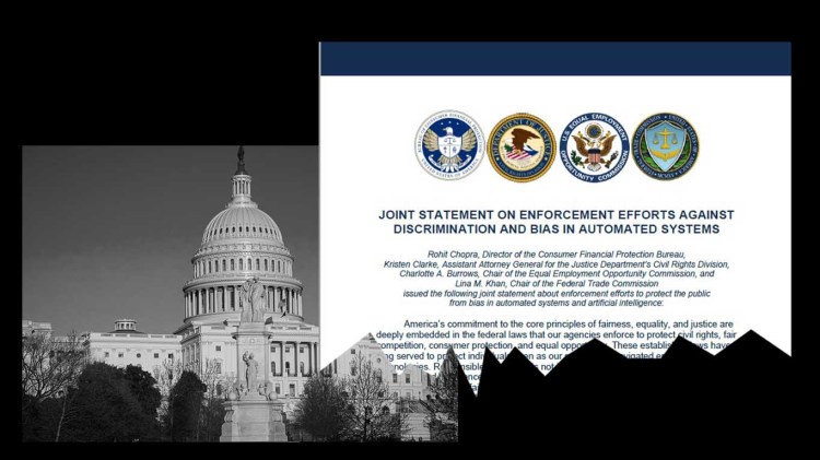 Illustration of joint statement over the US Capital building