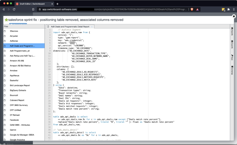 Switchboard recipe authoring