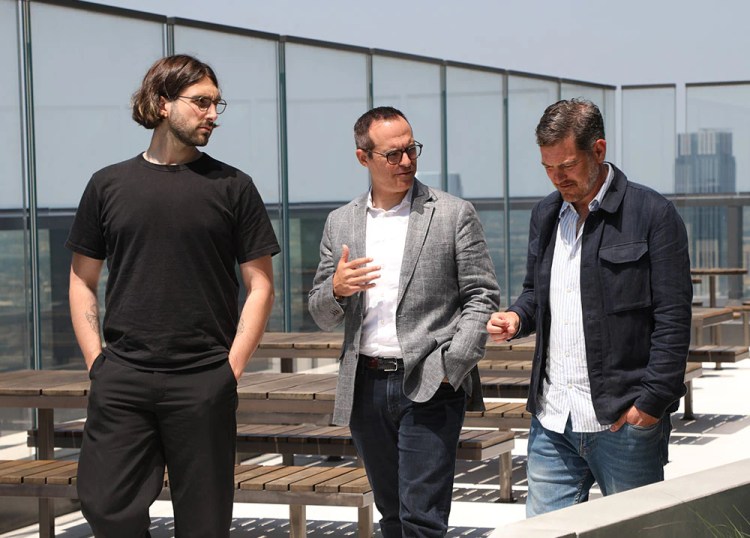 From left, Aidan Gomez, cofounder and CEO of Cohere; Ben Ellencweig, McKinsey senior partner and global leader of alliances and acquisitions for QuantumBlack; Martin Kon, president and COO of Cohere