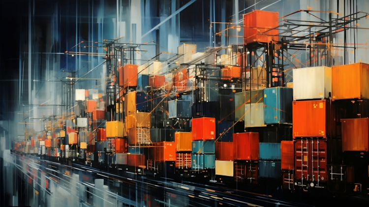 Logistics as an abstract painting.