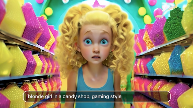 Screenshot from Pika promo video showing its video AI generation capabilities.