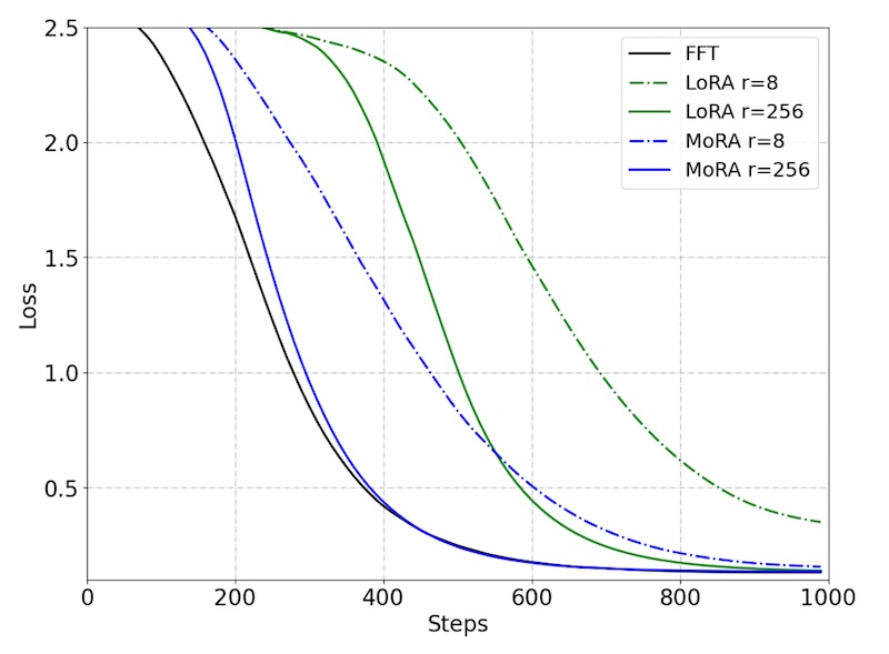 MoRA training curve