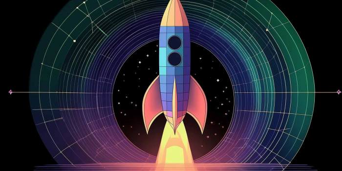 AI-generated image of rocket ship.