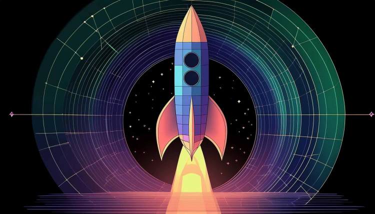 AI-generated image of rocket ship.