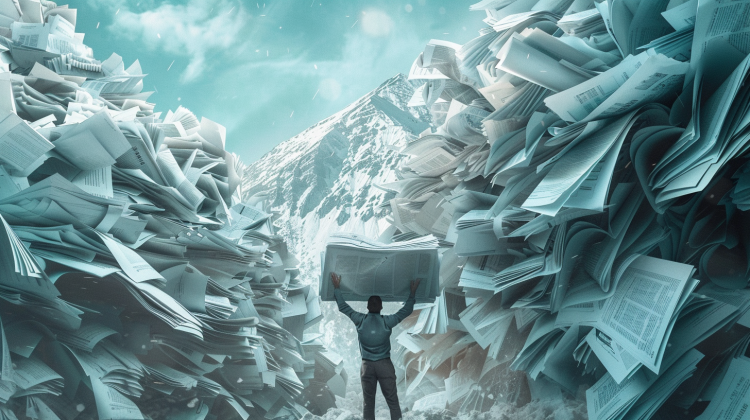 Founder buried in paperwork