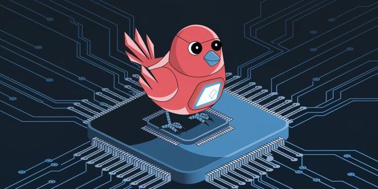 An illustration of a robotic Redbird