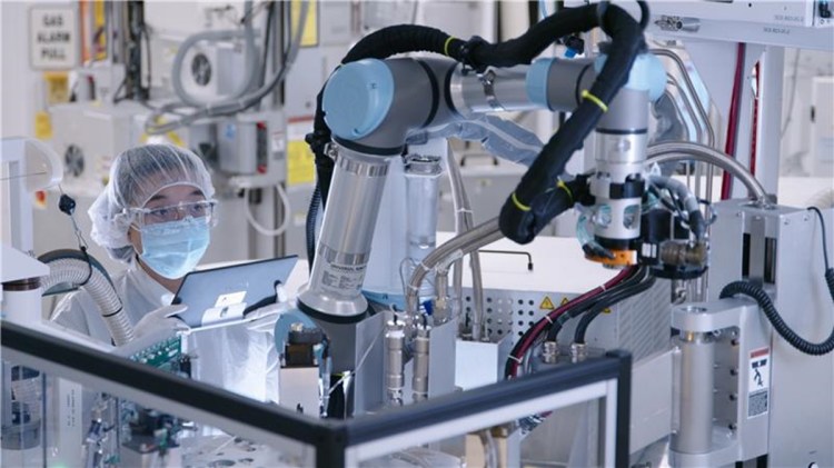Lam Research's Dextro Cobot uses AI for collaboration in chip factories.