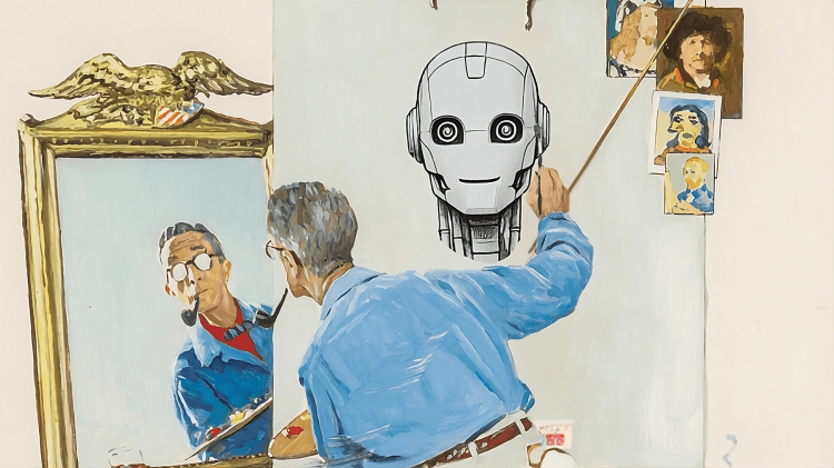 DALL·E 3 / Prompted by Brian Evergreen. Foreground by Norman Rockwell. 